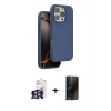 MARSİLYAN™- iPhone 16 Pro Max Kılıf Kıvılcım Çizgi Serisi - Siyah 3D Antistatik Hayalet Cam Ekran Koruyucu + Bilvis Titan Kamera Lens - GS