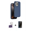 MARSİLYAN™- iPhone 16 Pro Max Kılıf Kıvılcım Çizgi Serisi - Siyah 3D Antistatik Hayalet Cam Ekran Koruyucu + Bilvis Titan Kamera Lens - SH