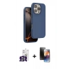 MARSİLYAN™- iPhone 16 Pro Max Kılıf Kıvılcım Çizgi Serisi - Siyah 3D Antistatik Mat Seramik Nano Ekran Koruyucu + Bilvis Titan Kamera Lens - GS