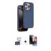 MARSİLYAN™- iPhone 16 Pro Max Kılıf Kıvılcım Çizgi Serisi - Siyah 3D Antistatik Mat Seramik Nano Ekran Koruyucu + Bilvis Titan Kamera Lens - TMGI