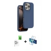 MARSİLYAN™- iPhone 16 Pro Max Kılıf Kıvılcım Çizgi Serisi - Siyah 3D Antistatik Seramik Nano Ekran Koruyucu + Raze Metal Kamera Lens - BZ