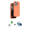 MARSİLYAN™- iPhone 16 Pro Max Kılıf Kıvılcım Çizgi Serisi - Siyah 3D Antistatik Seramik Nano Ekran Koruyucu + Raze Metal Kamera Lens - BZ