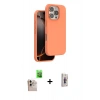 MARSİLYAN™- iPhone 16 Pro Max Kılıf Kıvılcım Çizgi Serisi - Siyah Bilvis 3D Cam Ekran Koruyucu + Raze Metal Kamera Lens - NLGY