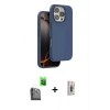 MARSİLYAN™- iPhone 16 Pro Max Kılıf Kıvılcım Çizgi Serisi - Siyah Bilvis 3D Cam Ekran Koruyucu + Raze Metal Kamera Lens - SH