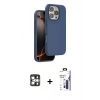 MARSİLYAN™- iPhone 16 Pro Max Kılıf Kıvılcım Çizgi Serisi - Siyah Bilvis 3X AR Hayalet Cam Ekran Koruyucu + PVD Metal Kamera Lens - GS