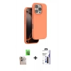 MARSİLYAN™- iPhone 16 Pro Max Kılıf Kıvılcım Çizgi Serisi - Siyah Bilvis 3X AR Hayalet Cam Ekran Koruyucu + Raze Metal Kamera Lens - NLGY