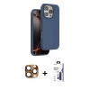MARSİLYAN™- iPhone 16 Pro Max Kılıf Kıvılcım Çizgi Serisi - Siyah Bilvis 3X AR Hayalet Cam Ekran Koruyucu + Pers Alüminyum Kamera Lens - CLTM