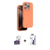 MARSİLYAN™- iPhone 16 Pro Max Kılıf Kıvılcım Çizgi Serisi - Siyah Bilvis 3X AR Hayalet Cam Ekran Koruyucu + Bilvis Titan Kamera Lens - GS