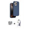 MARSİLYAN™- iPhone 16 Pro Max Kılıf Kıvılcım Çizgi Serisi - Siyah Bilvis 3X AR Hayalet Cam Ekran Koruyucu + Pers Alüminyum Kamera Lens - GI