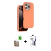 MARSİLYAN™- iPhone 16 Pro Max Kılıf Kıvılcım Çizgi Serisi - Siyah Bilvis 3X AR Hayalet Cam Ekran Koruyucu + Raze Metal Kamera Lens - CLTM