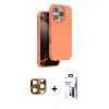 MARSİLYAN™- iPhone 16 Pro Max Kılıf Kıvılcım Çizgi Serisi - Siyah Bilvis 3X AR Hayalet Cam Ekran Koruyucu + Pers Alüminyum Kamera Lens - CLTM