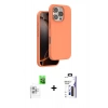 MARSİLYAN™- iPhone 16 Pro Max Kılıf Kıvılcım Çizgi Serisi - Siyah Bilvis 3X AR Hayalet Cam Ekran Koruyucu + Raze Metal Kamera Lens - BZ