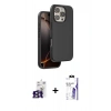 MARSİLYAN™- iPhone 16 Pro Max Kılıf Kıvılcım Çizgi Serisi - Siyah Bilvis 3X AR HD Cam Ekran Koruyucu + Bilvis Titan Kamera Lens - TMGI