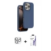 MARSİLYAN™- iPhone 16 Pro Max Kılıf Kıvılcım Çizgi Serisi - Siyah Bilvis 3X AR HD Cam Ekran Koruyucu + Pers Alüminyum Kamera Lens - GS