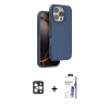 MARSİLYAN™- iPhone 16 Pro Max Kılıf Kıvılcım Çizgi Serisi - Siyah Bilvis 3X AR HD Cam Ekran Koruyucu + PVD Metal Kamera Lens - GD