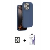 MARSİLYAN™- iPhone 16 Pro Max Kılıf Kıvılcım Çizgi Serisi - Siyah Bilvis 3X AR HD Cam Ekran Koruyucu + PVD Metal Kamera Lens - GS