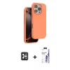 MARSİLYAN™- iPhone 16 Pro Max Kılıf Kıvılcım Çizgi Serisi - Siyah Bilvis 3X AR HD Cam Ekran Koruyucu + PVD Metal Kamera Lens - SH