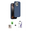 MARSİLYAN™- iPhone 16 Pro Max Kılıf Kıvılcım Çizgi Serisi - Siyah Bilvis 3X AR HD Cam Ekran Koruyucu + Raze Metal Kamera Lens - NLGY