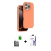 MARSİLYAN™- iPhone 16 Pro Max Kılıf Kıvılcım Çizgi Serisi - Siyah Bilvis 3X AR HD Cam Ekran Koruyucu + Raze Metal Kamera Lens - SH