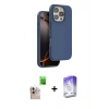 MARSİLYAN™- iPhone 16 Pro Max Kılıf Kıvılcım Çizgi Serisi - Siyah Bilvis 5in1 3D Magic Cam Ekran Koruyucu + Raze Metal Kamera Lens - NLGY