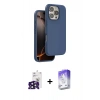 MARSİLYAN™- iPhone 16 Pro Max Kılıf Kıvılcım Çizgi Serisi - Siyah Bilvis 5in1 3D Magic Cam Ekran Koruyucu + Bilvis Titan Kamera Lens - SH