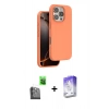 MARSİLYAN™- iPhone 16 Pro Max Kılıf Kıvılcım Çizgi Serisi - Siyah Bilvis 5in1 3D Magic Cam Ekran Koruyucu + Raze Metal Kamera Lens - SH