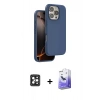 MARSİLYAN™- iPhone 16 Pro Max Kılıf Kıvılcım Çizgi Serisi - Siyah Bilvis 5in1 5D Magic Hayalet Cam Ekran Koruyucu + Siyah PVD Metal Kamera Lens
