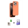 MARSİLYAN™- iPhone 16 Pro Max Kılıf Kıvılcım Çizgi Serisi - Siyah Bilvis 5in1 5D Magic Hayalet Cam Ekran Koruyucu + Raze Metal Kamera Lens - NLGY