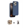 MARSİLYAN™- iPhone 16 Pro Max Kılıf Kıvılcım Çizgi Serisi - Siyah Bilvis Hayalet Cam Ekran Koruyucu + Pers Alüminyum Kamera Lens - CLTM