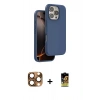 MARSİLYAN™- iPhone 16 Pro Max Kılıf Kıvılcım Çizgi Serisi - Siyah Buffer Cam Ekran Koruyucu + Pers Alüminyum Kamera Lens - CLTM