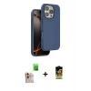 MARSİLYAN™- iPhone 16 Pro Max Kılıf Kıvılcım Çizgi Serisi - Siyah Buffer Cam Ekran Koruyucu + Raze Metal Kamera Lens - NLGY
