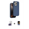 MARSİLYAN™- iPhone 16 Pro Max Kılıf Kıvılcım Çizgi Serisi - Siyah Buffer Hayalet Cam Ekran Koruyucu + Bilvis Titan Kamera Lens - TMGI