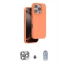 MARSİLYAN™- iPhone 16 Pro Max Kılıf Kıvılcım Çizgi Serisi - Siyah Joko Magic 5D Cam + Pers Alüminyum Kamera Lens - GI