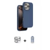 MARSİLYAN™- iPhone 16 Pro Max Kılıf Kıvılcım Çizgi Serisi - Siyah Joko Magic 5D Cam + Gümüş Pers Alüminyum Kamera Lens