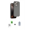 MARSİLYAN™- iPhone 16 Pro Max Kılıf Kıvılcım Çizgi Serisi - Siyah Joko Magic 5D Cam + Raze Metal Kamera Lens - BZ