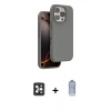 MARSİLYAN™- iPhone 16 Pro Max Kılıf Kıvılcım Çizgi Serisi - Siyah Joko Magic 5D Cam + PVD Metal Kamera Lens - SH
