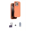 MARSİLYAN™- iPhone 16 Pro Max Kılıf Kıvılcım Çizgi Serisi - Siyah Joko Magic 5D Cam + Titanyum Gri Bilvis Titan Kamera Lens