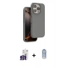 MARSİLYAN™- iPhone 16 Pro Max Kılıf Kıvılcım Çizgi Serisi - Siyah Joko Magic 5D Cam + Titanyum Gri Bilvis Titan Kamera Lens