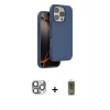MARSİLYAN™- iPhone 16 Pro Max Kılıf Kıvılcım Çizgi Serisi - Siyah Joko Magic 5D Hayalet Cam + Pers Alüminyum Kamera Lens - GI