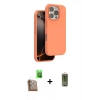 MARSİLYAN™- iPhone 16 Pro Max Kılıf Kıvılcım Çizgi Serisi - Siyah Joko Magic 5D Hayalet Cam + Raze Metal Kamera Lens - CLTM