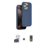 MARSİLYAN™- iPhone 16 Pro Max Kılıf Kıvılcım Çizgi Serisi - Siyah Joko Magic 5D Hayalet Cam + Titanyum Gri Bilvis Titan Kamera Lens