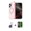 MARSİLYAN™- iPhone 16 Pro Max Kılıf Kıvılcım Form Prime - Şeffaf 360 Full Body Arka Koruyucu + Bilvis Titan Kamera Lens - SH