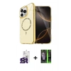MARSİLYAN™- iPhone 16 Pro Max Kılıf Kıvılcım Form Prime - Şeffaf 360 Full Body Arka Koruyucu + Bilvis Titan Kamera Lens - SH