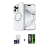 MARSİLYAN™- iPhone 16 Pro Max Kılıf Kıvılcım Form Prime - Şeffaf 360 Full Body Arka Koruyucu + Bilvis Titan Kamera Lens - SH