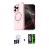 MARSİLYAN™- iPhone 16 Pro Max Kılıf Kıvılcım Form Prime - Şeffaf 360 Full Body Arka Koruyucu + Bilvis Titan Kamera Lens - GS