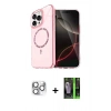 MARSİLYAN™- iPhone 16 Pro Max Kılıf Kıvılcım Form Prime - Şeffaf 360 Full Body Arka Koruyucu + Pers Alüminyum Kamera Lens - GS