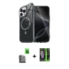 MARSİLYAN™- iPhone 16 Pro Max Kılıf Kıvılcım Form Prime - Şeffaf 360 Full Body Arka Koruyucu + Raze Metal Kamera Lens - SH