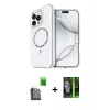 MARSİLYAN™- iPhone 16 Pro Max Kılıf Kıvılcım Form Prime - Şeffaf 360 Full Body Arka Koruyucu + Raze Metal Kamera Lens - SH