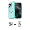 MARSİLYAN™- iPhone 16 Pro Max Kılıf Kıvılcım Form Prime - Şeffaf Pasifik Cam Ekran Koruyucu + Pers Alüminyum Kamera Lens - GI
