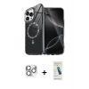 MARSİLYAN™- iPhone 16 Pro Max Kılıf Kıvılcım Form Prime - Şeffaf Pasifik Cam Ekran Koruyucu + Pers Alüminyum Kamera Lens - GS
